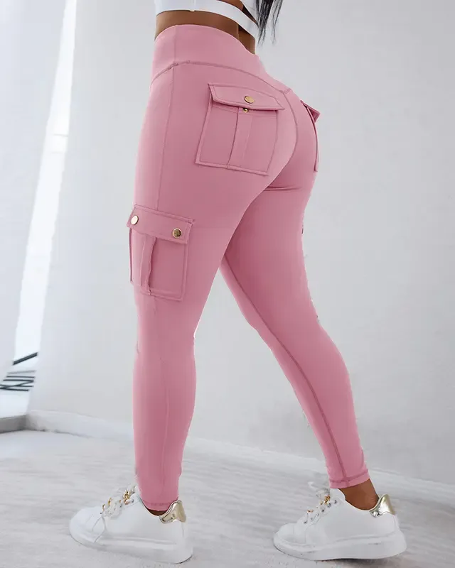 Women's Butt Lifting Leggings with Flap Pockets