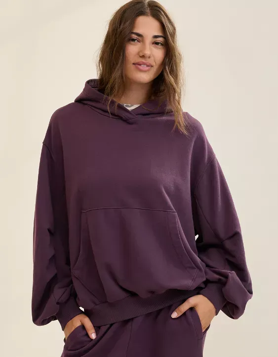 Comfy Drape Fleece Sweatshirt Set