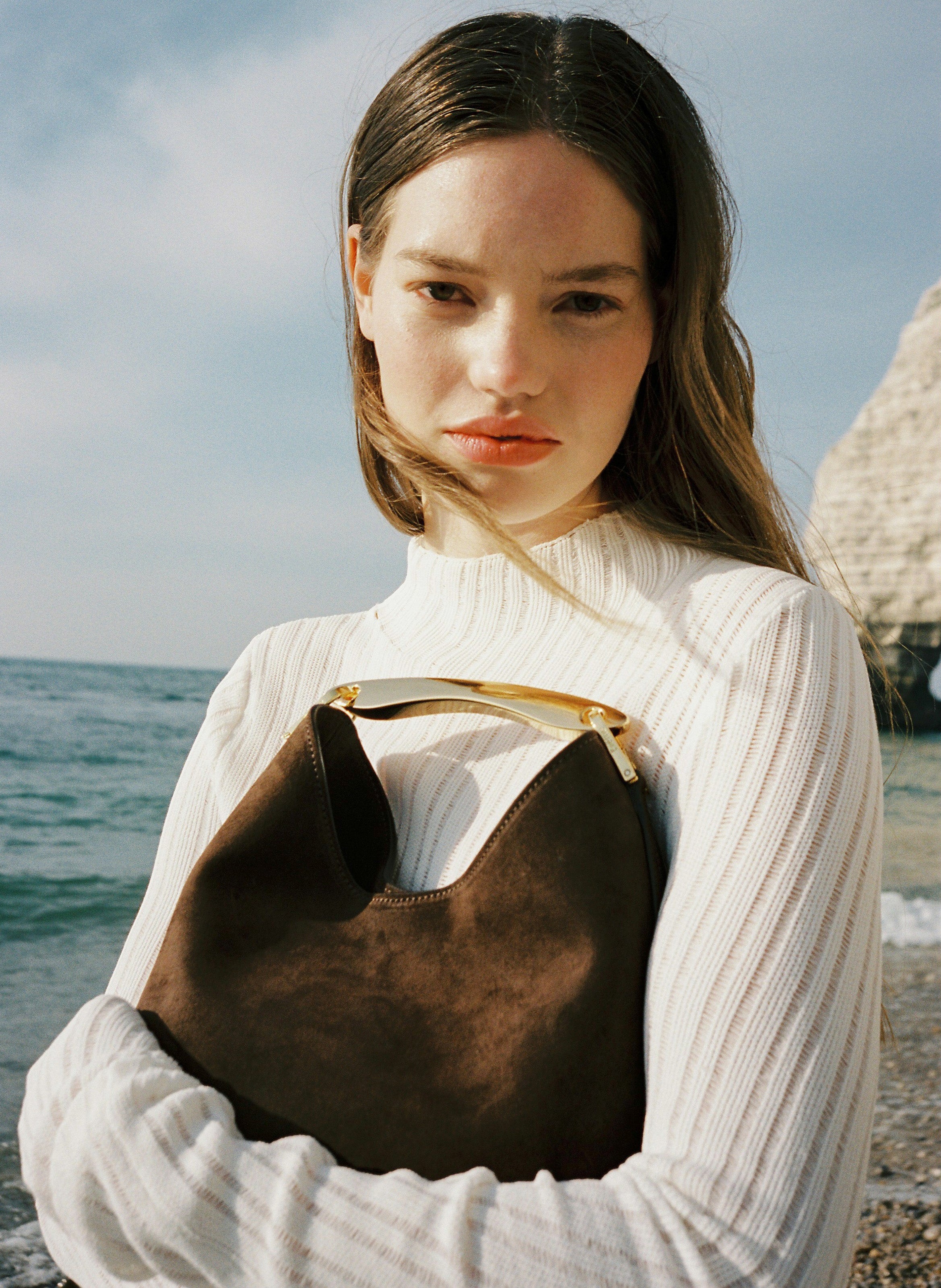 Small Boomerang Suede Brownie Clearance Sale 85%OFF