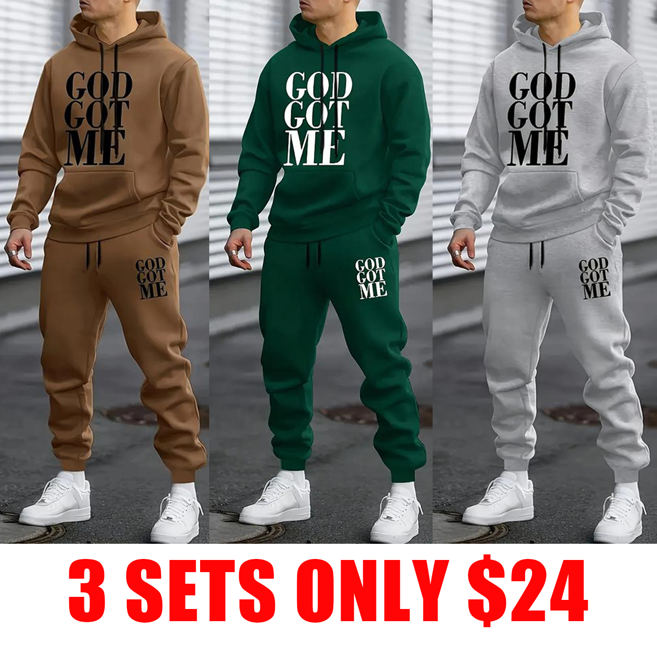 Men’s Fleece-Lined Hoodie & Sweatpants Set