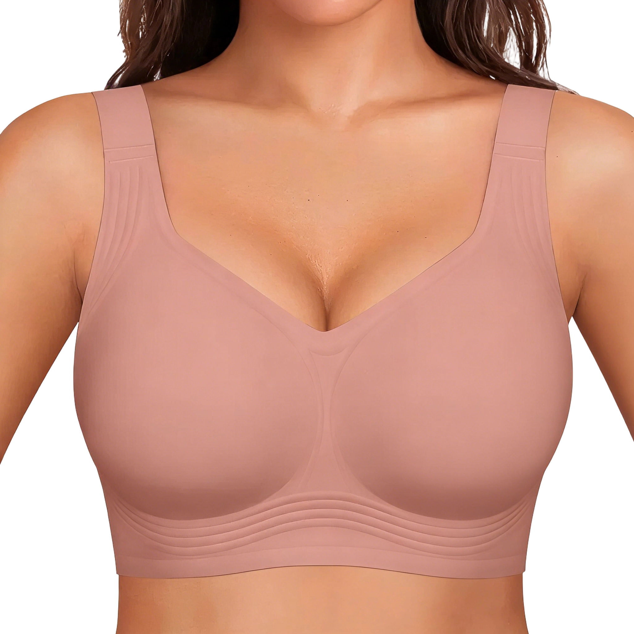 Women Jelly Wireless Womens Comfortable Wireless Bras Push Up Bralettes Seamless Tshirts Bras Deep V Everyday Bras
