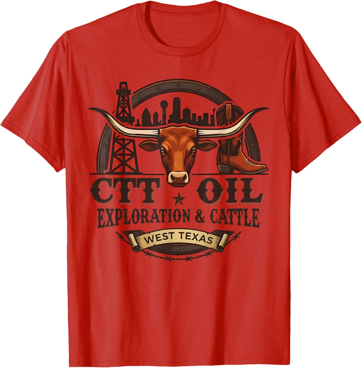 CTT Oil Exploration & Cattle Vintage T-Shirt