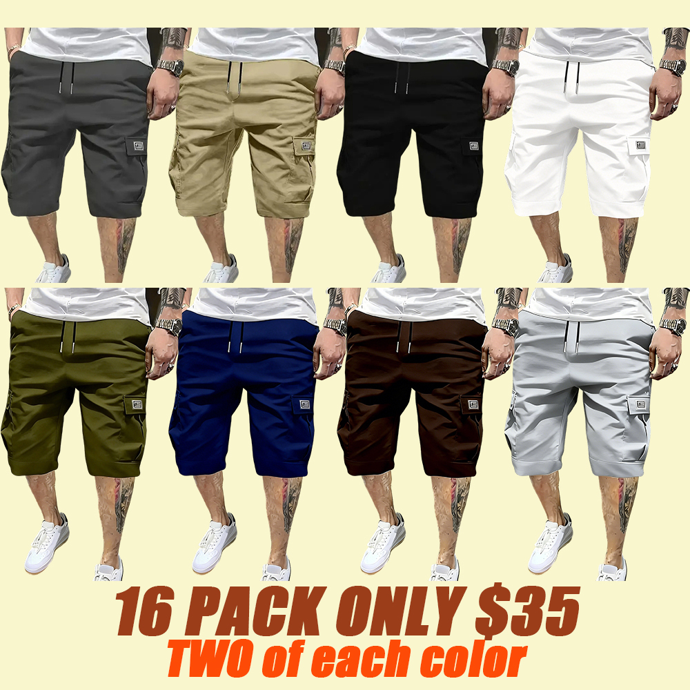 🔥Limited-time 50% off🔥Men's Shorts Set  Slanted Pockets Bottoms for Everyday Use Menswear Overalls shorts men