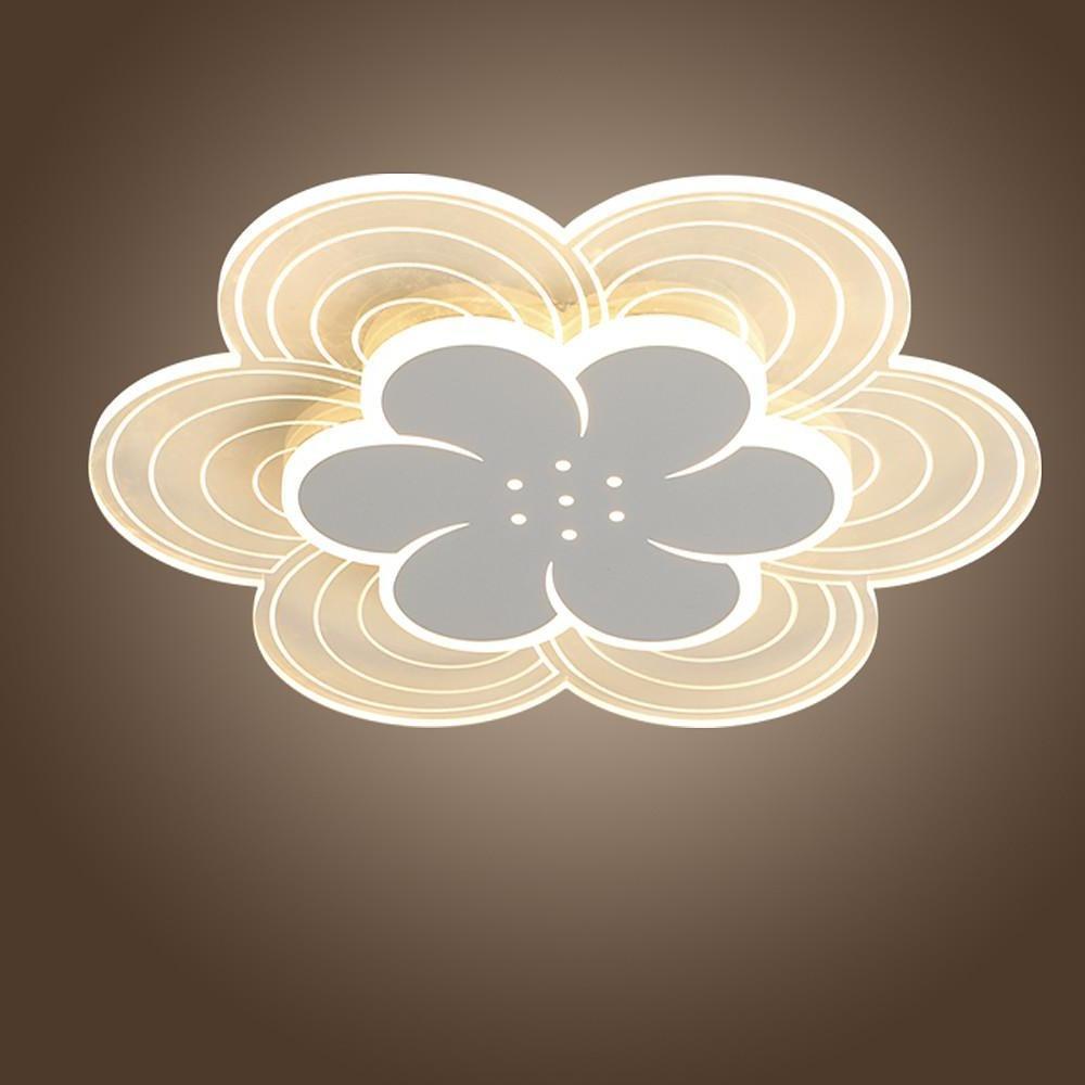Flower Shapes Dimmable LED White Modern Ceiling Lights Flush Mount Lighting