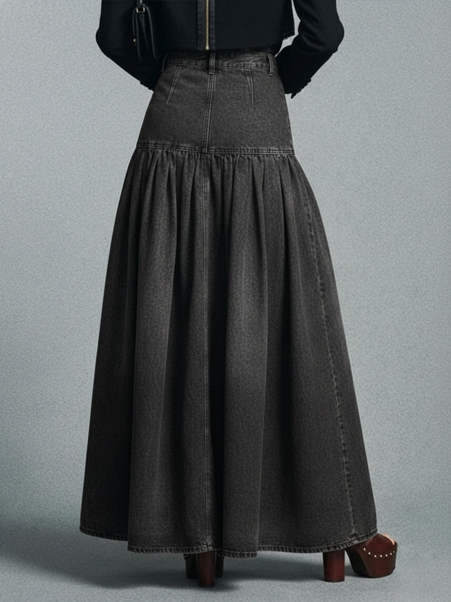Casual Maxi Denim Skirt