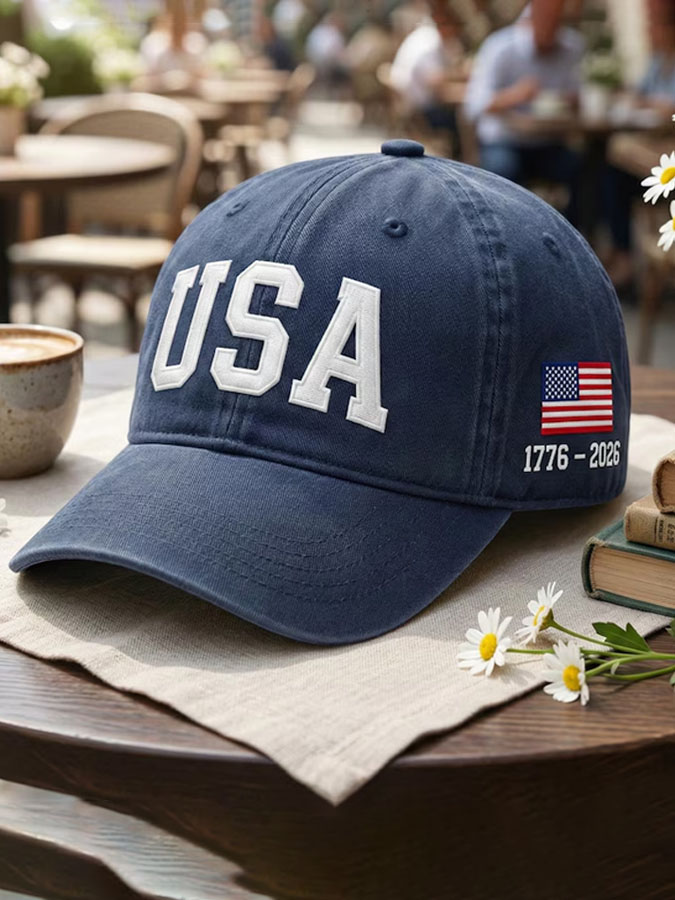 Retro USA With Flag Hat
