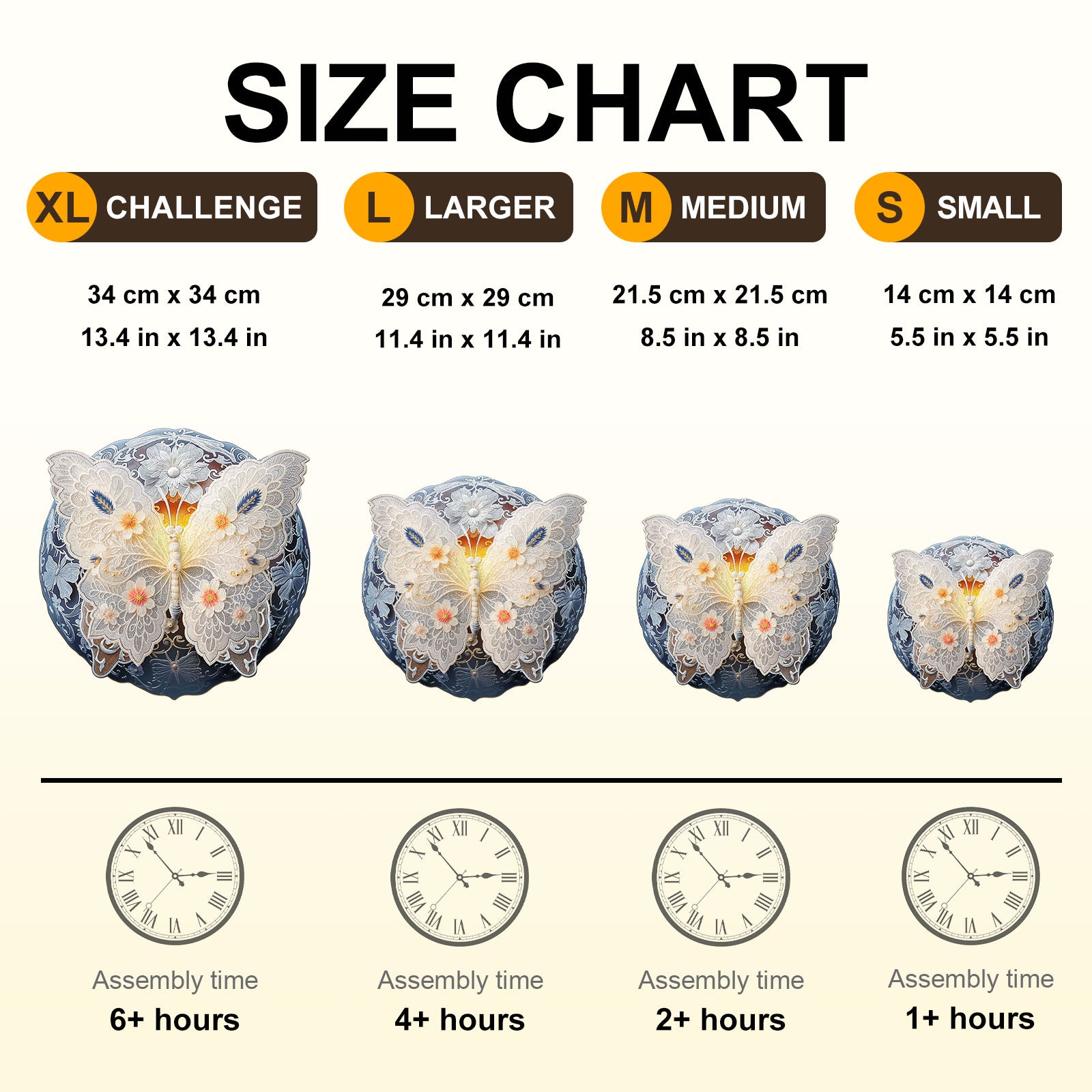 Lace Butterfly Wooden Jigsaw Puzzle