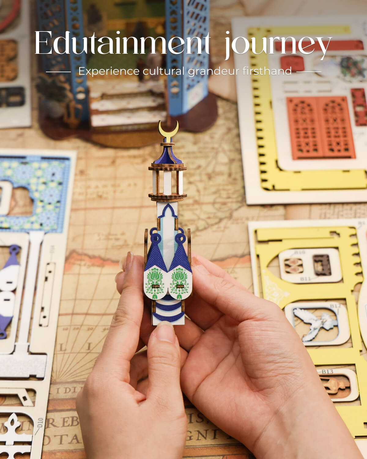 Mosque - DIY Book Nook Kit,3D Wooden Puzzle