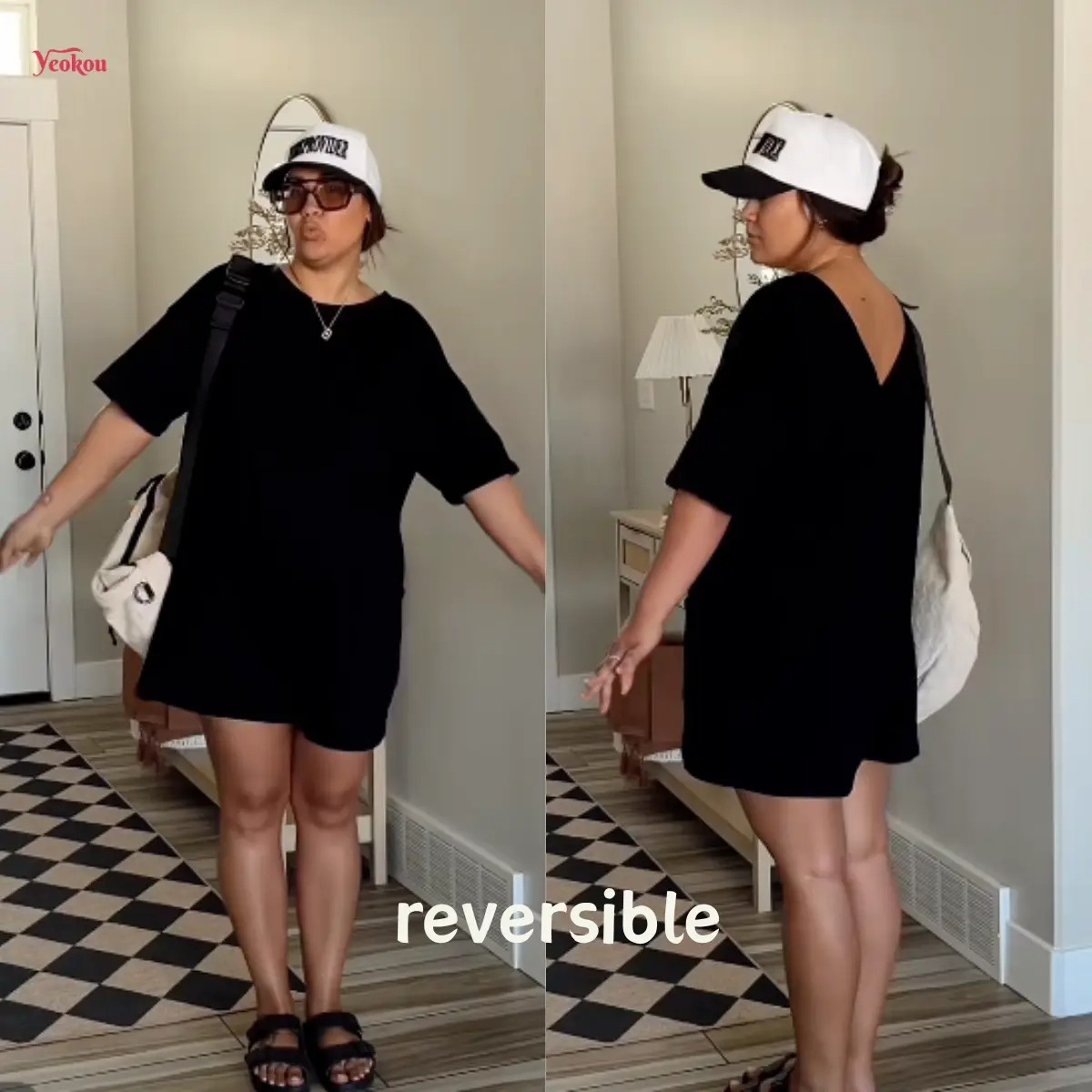 🔥Women's Oversized Casual Athletic Tee Romper