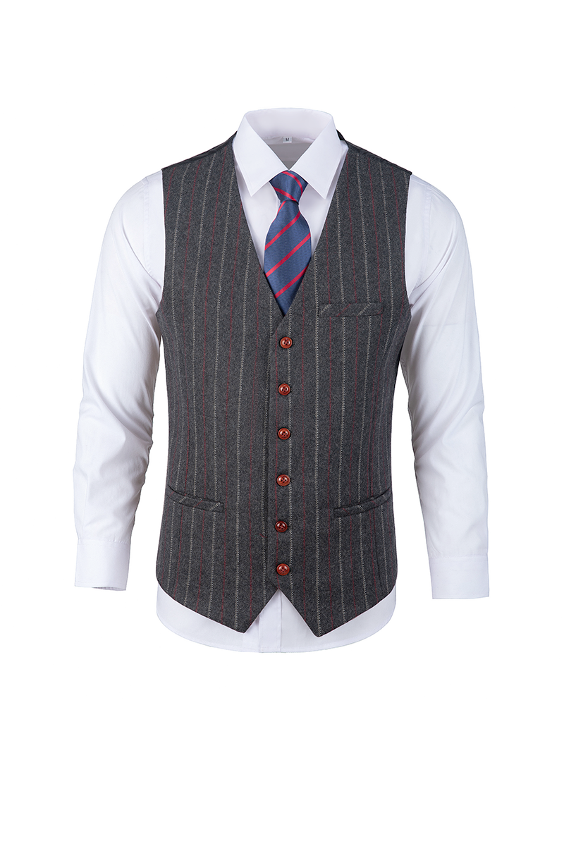 Men’s Vintage Pinstripe Tweed Vest