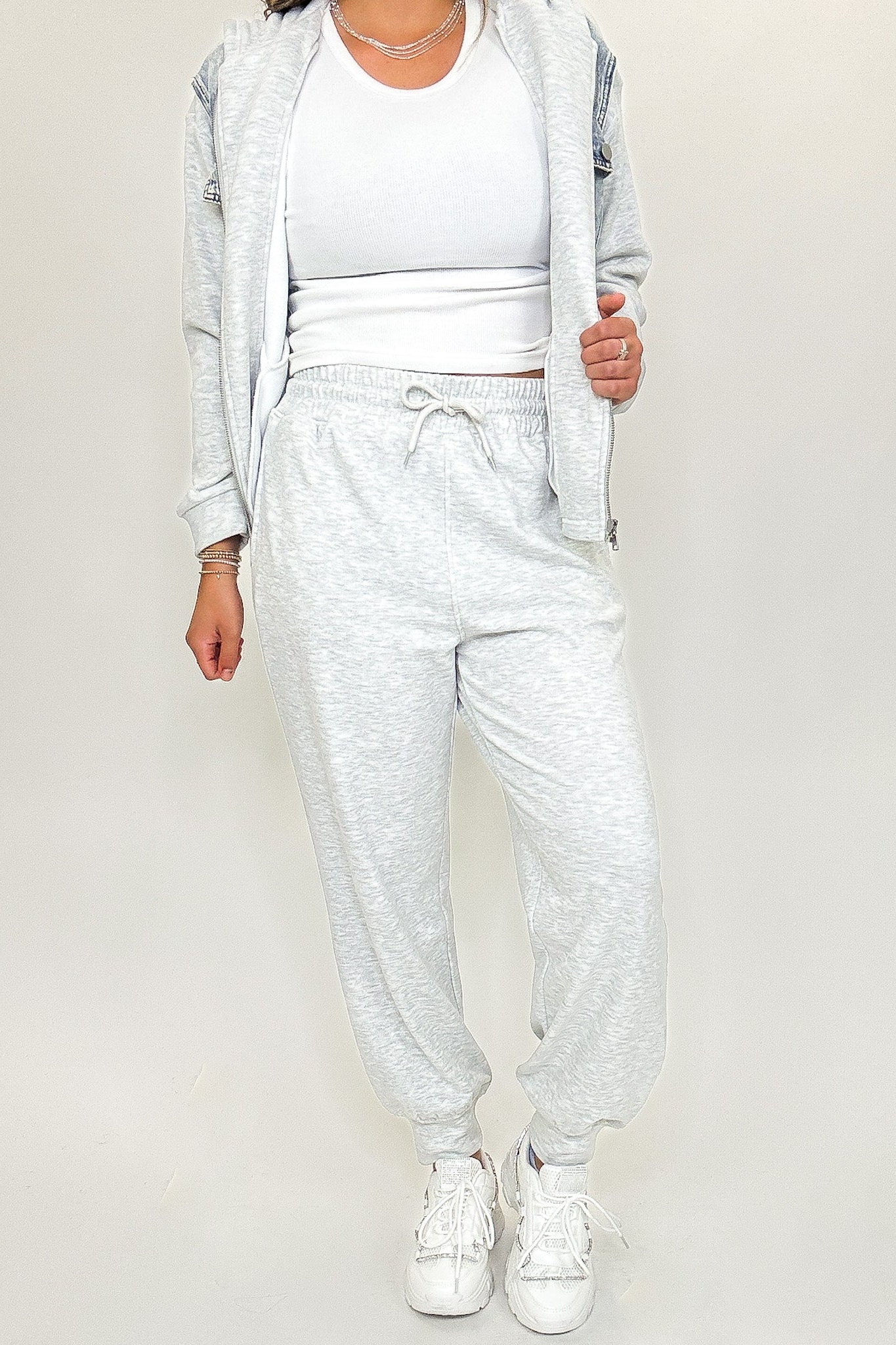 Lounge Line High Waisted Solid Knit Joggers