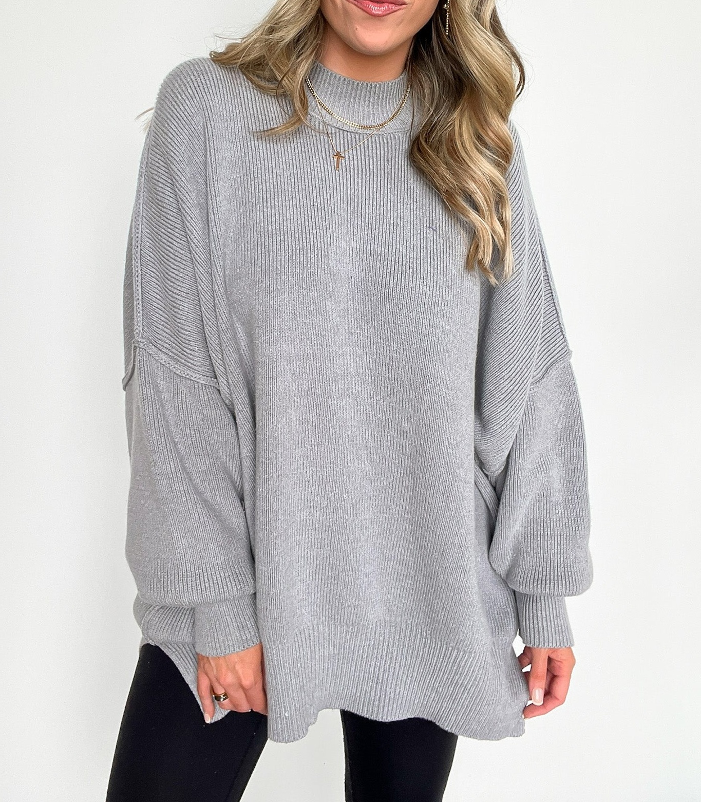 Simple Street Side Slit Oversized Sweater - BACK IN STOCK