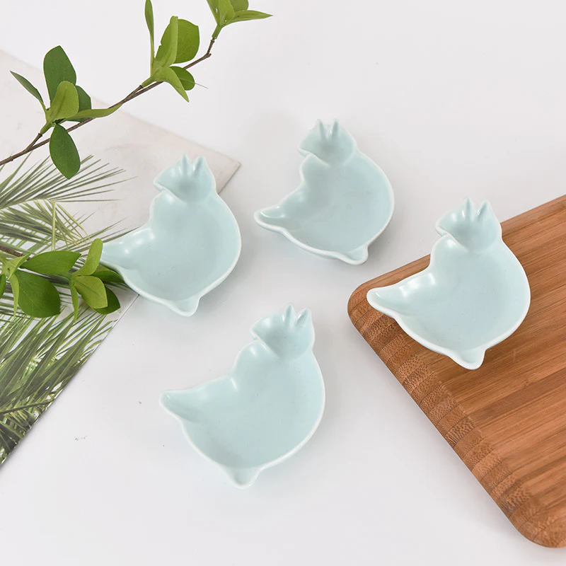 4PC Fruits Flowers Critters Seasoning Dishes