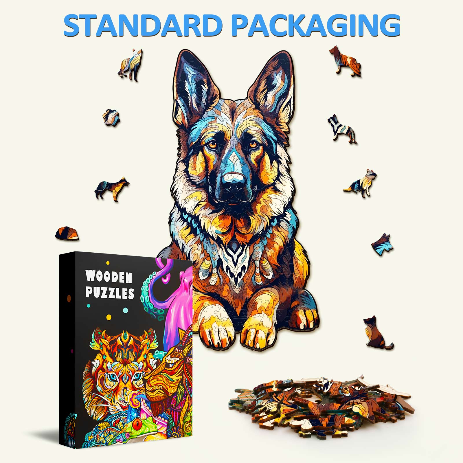 German Shepherd Wooden Jigsaw Puzzle