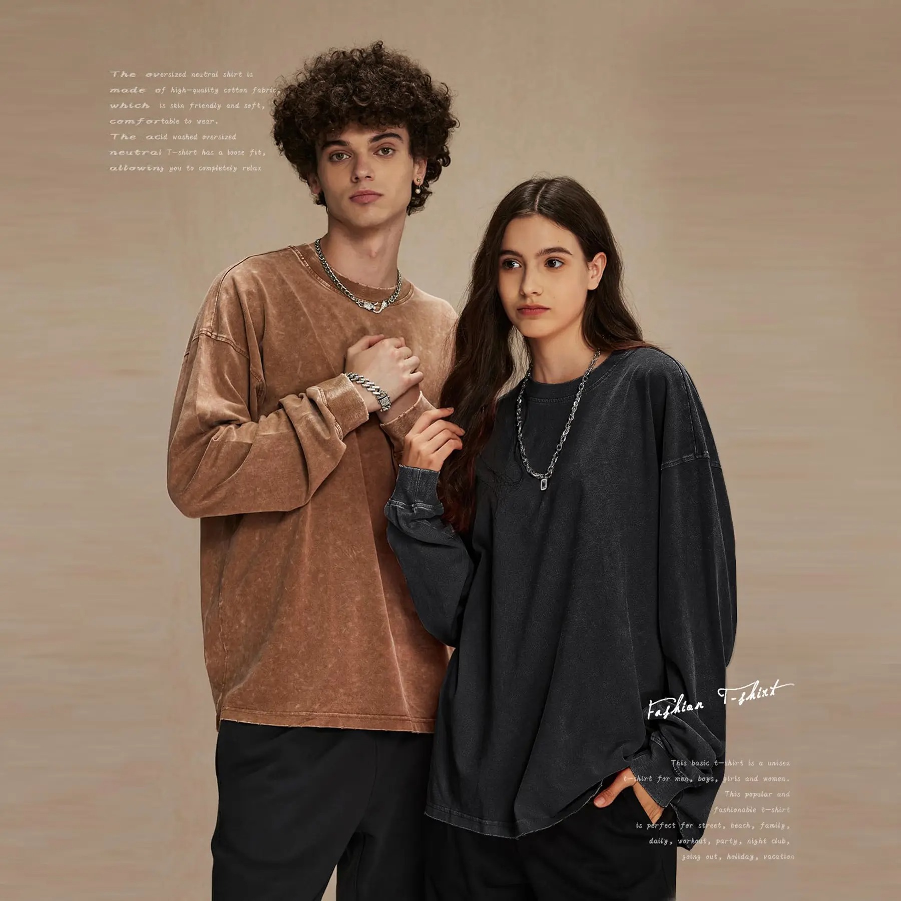 👕👕Unisex Acid Wash Long Sleeve T-Shirt