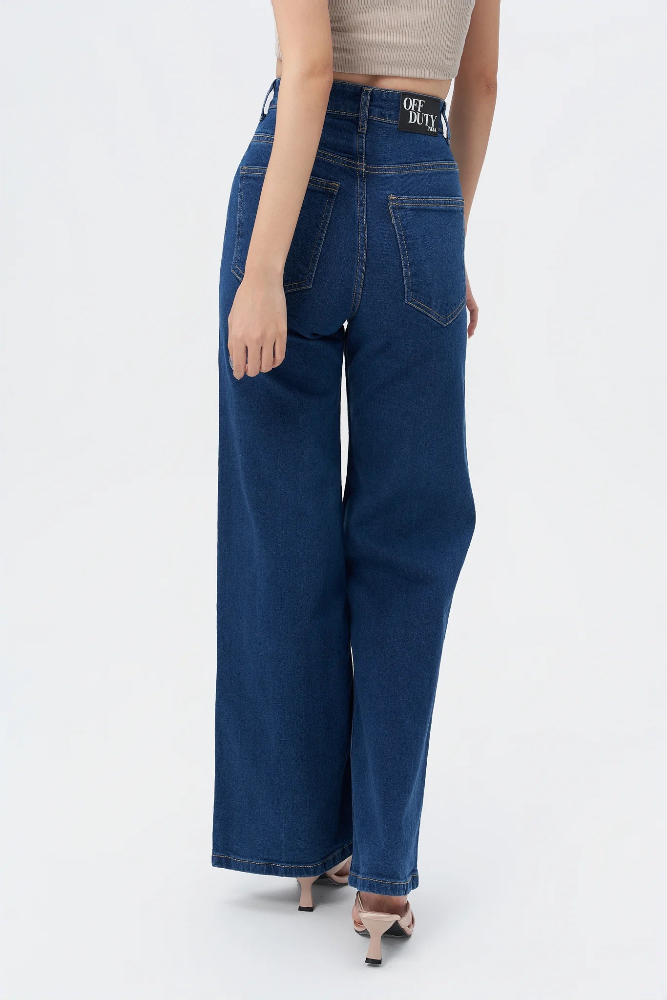 True Blue Wide Leg High Rise jeans