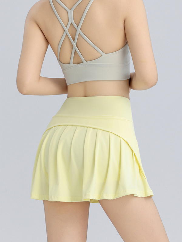 High Waist Hip A-Line Sporty Mini Skirt