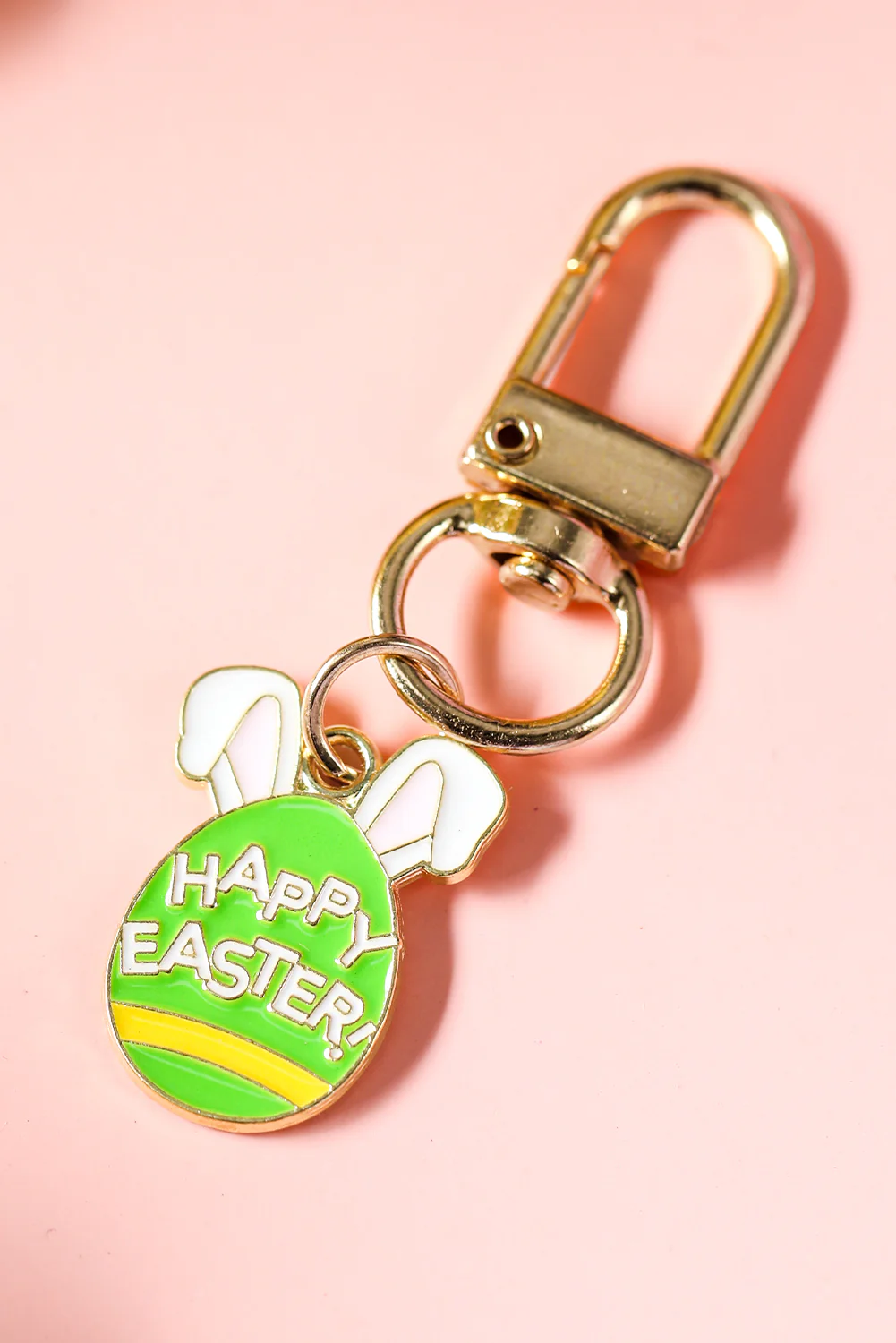 Light Green Easter Egg Plated Alloy Keychain