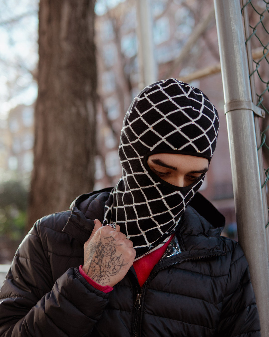 CHAINLINK KNIT SKI MASK