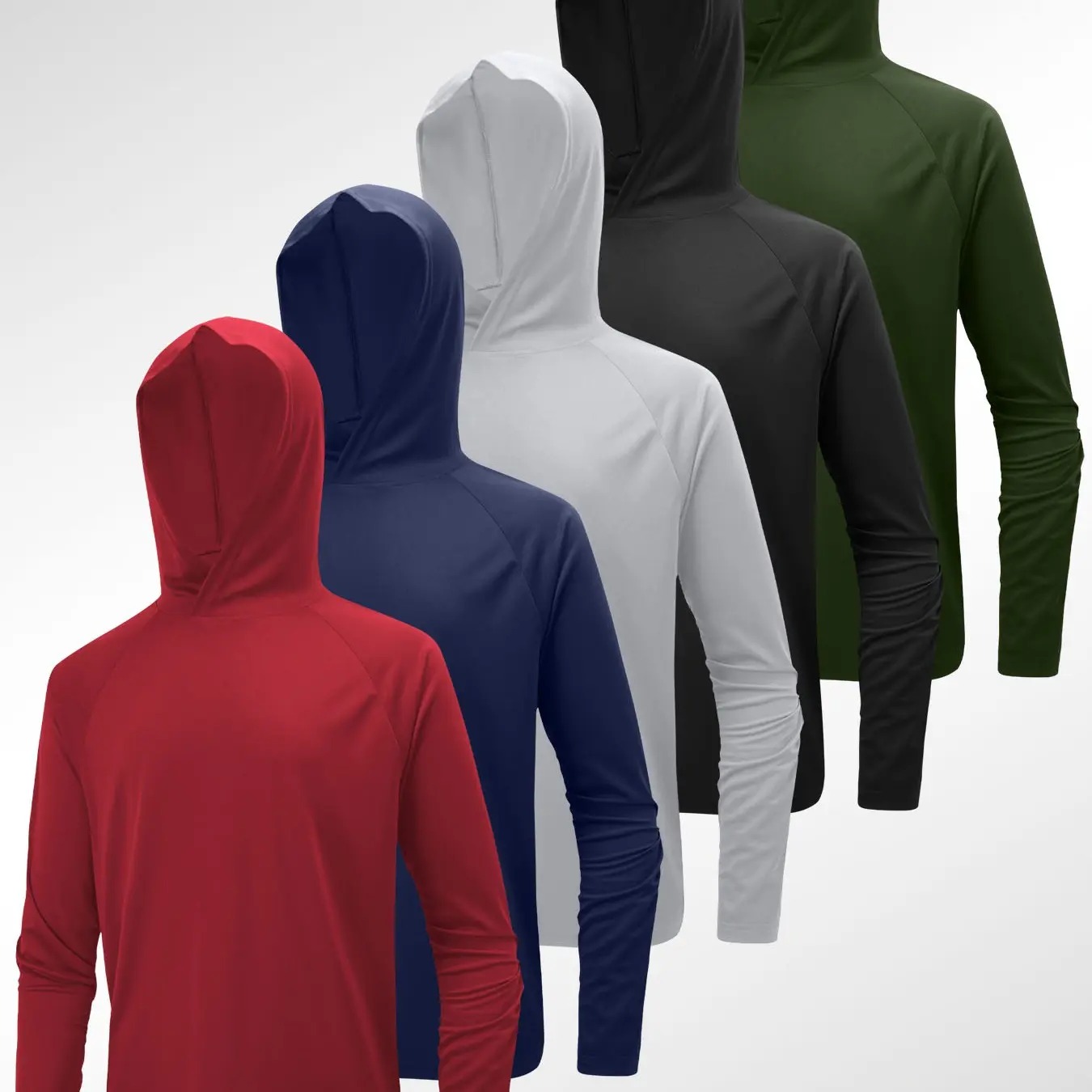 Running Hooded Top: Long Sleeve Quick-Dry Shirt with Thumb Holes