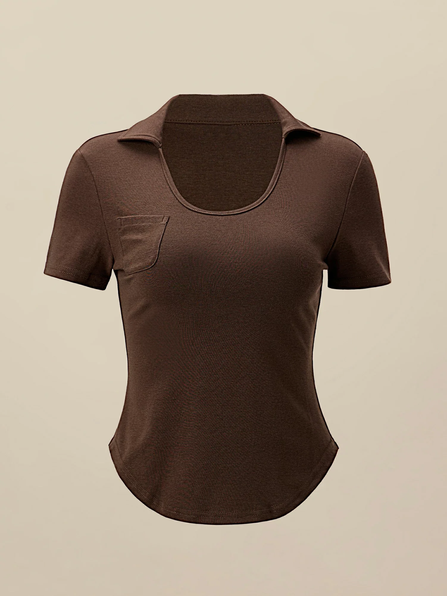 Cotton Slim Fit Rib Knit Top