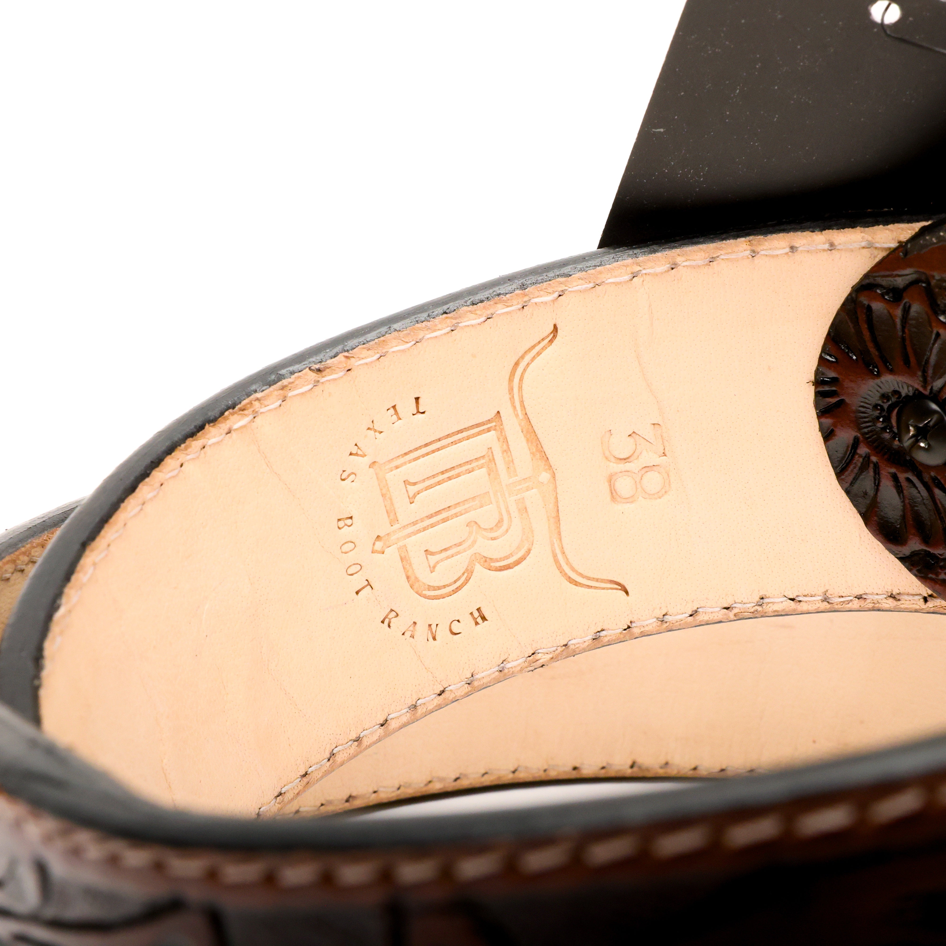 2 Inch Hand-Tooled Artesanal Beaded Leather Belt