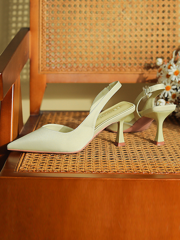 Solid Color Sandals Pumps