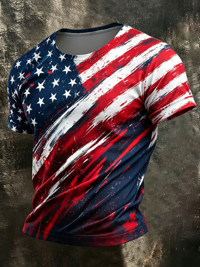 Men's Retro America 250 Years Print T Shirt
