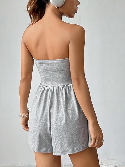 Women’s Solid Color Fitted Romper