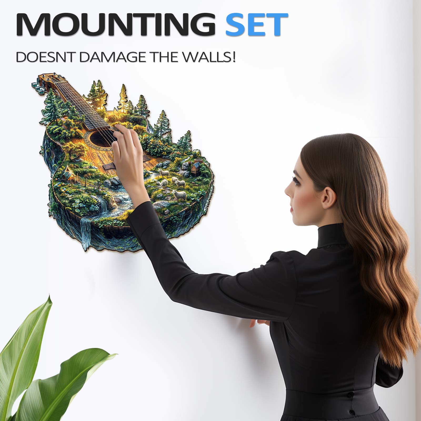 Forest guitar Wooden Jigsaw Puzzle