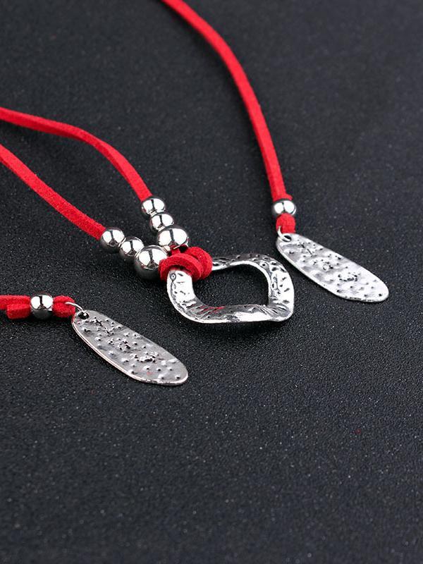 Freely adjustable piece velvet rope necklace