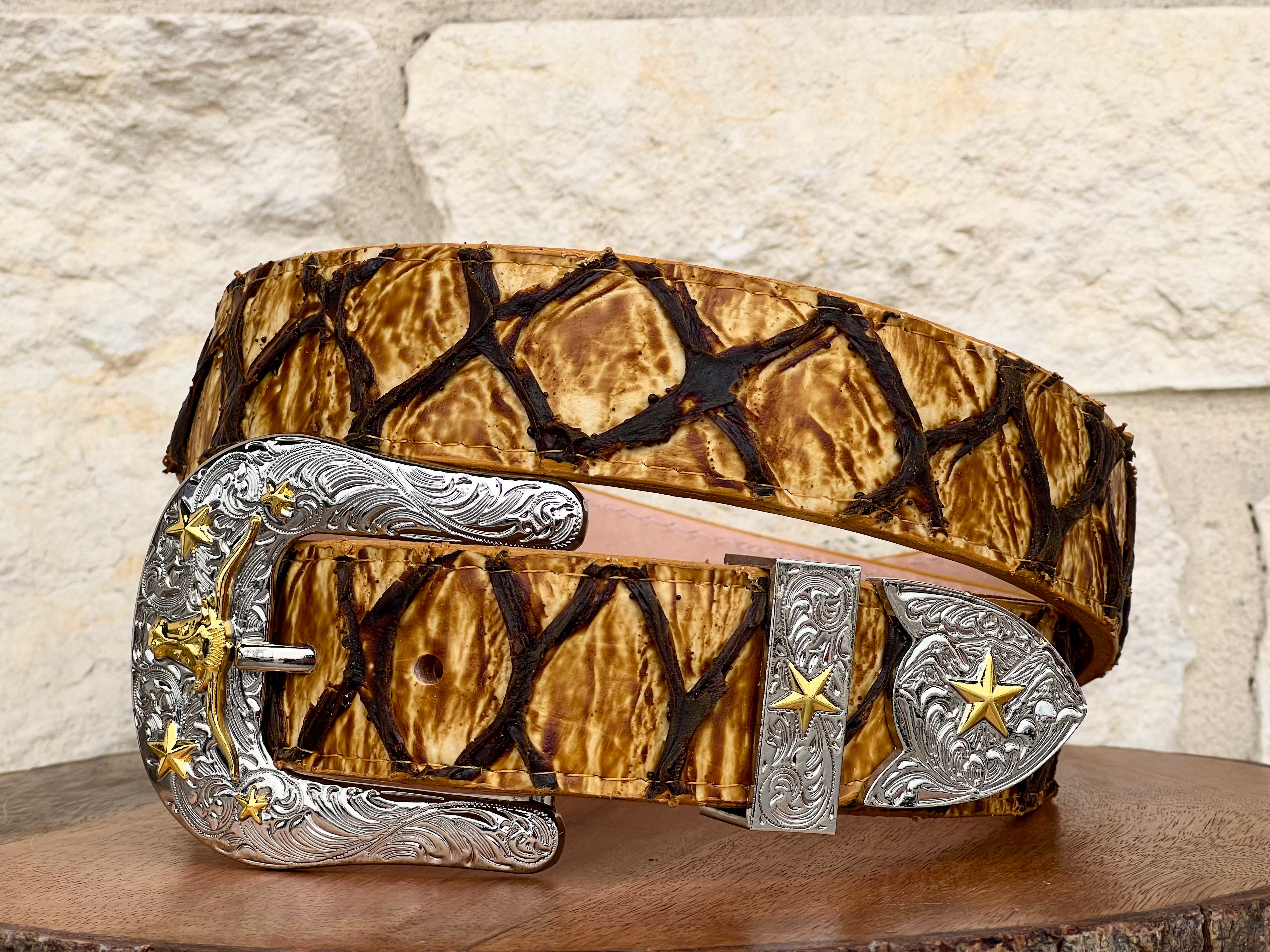 Butter Pirarucu Leather Belt