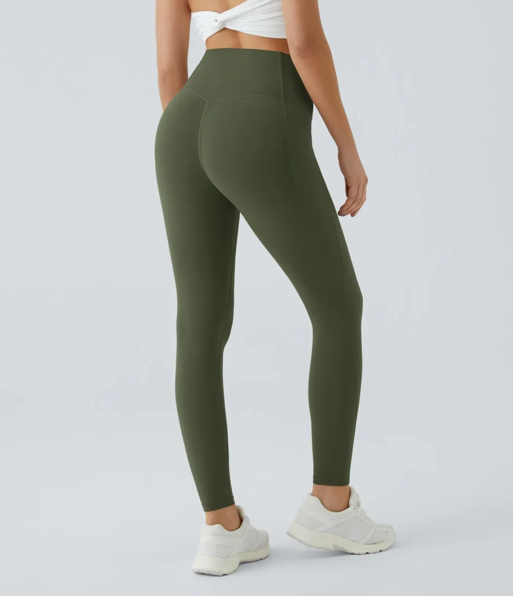 High Waisted Tummy Control Pocket Shaping Training Leggings