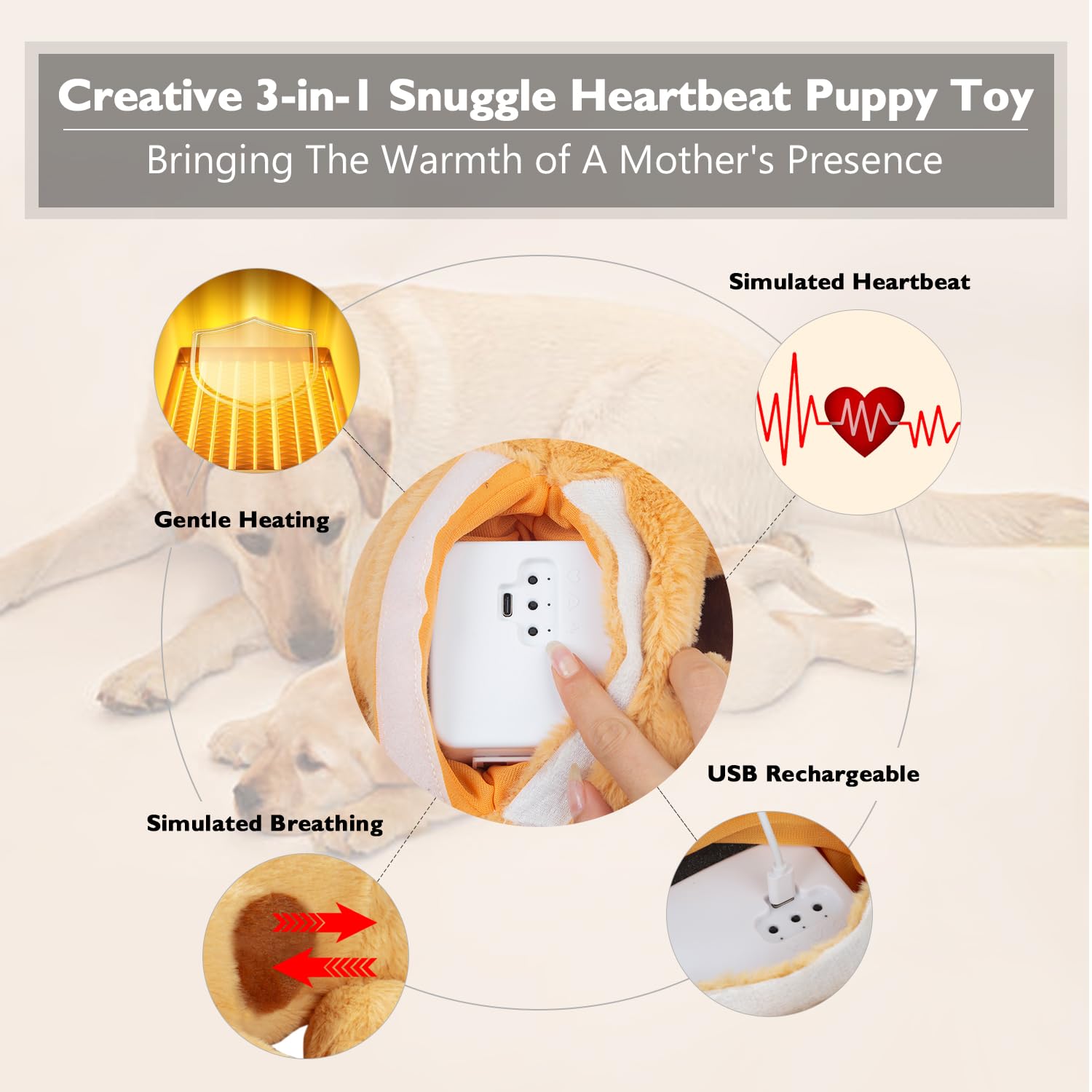 Snuggle Puppy Toy With Heartbeat