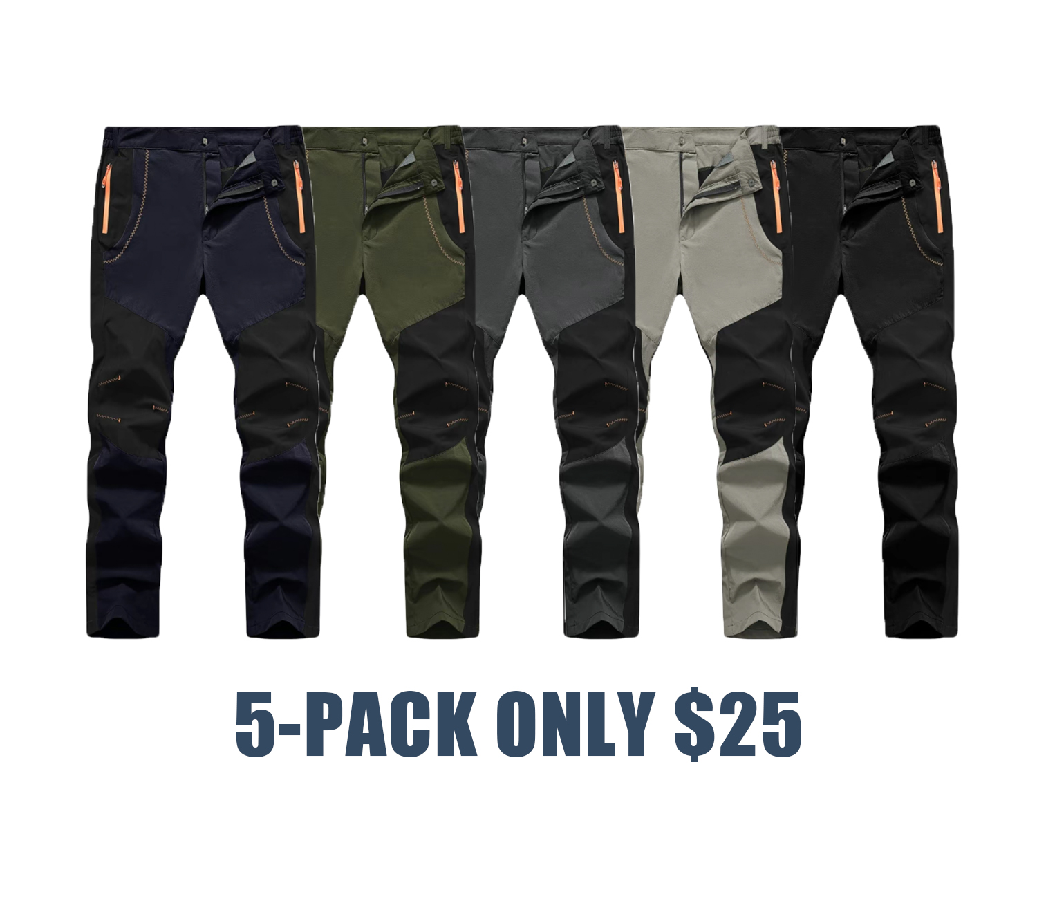 Men's Lightweight Waterproof Hiking Cargo Pants – Quick Dry Outdoor Joggers for Camping, Fishing, and Work