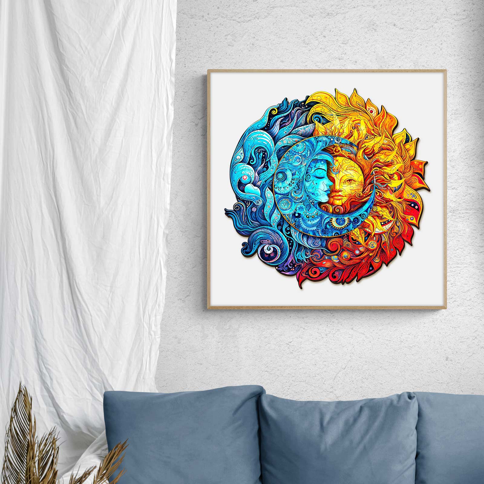 Sun And Moon Wooden Jigsaw Puzzle