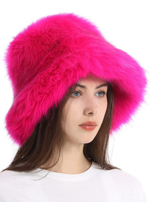 Keep Warm Solid Color Bucket Hat