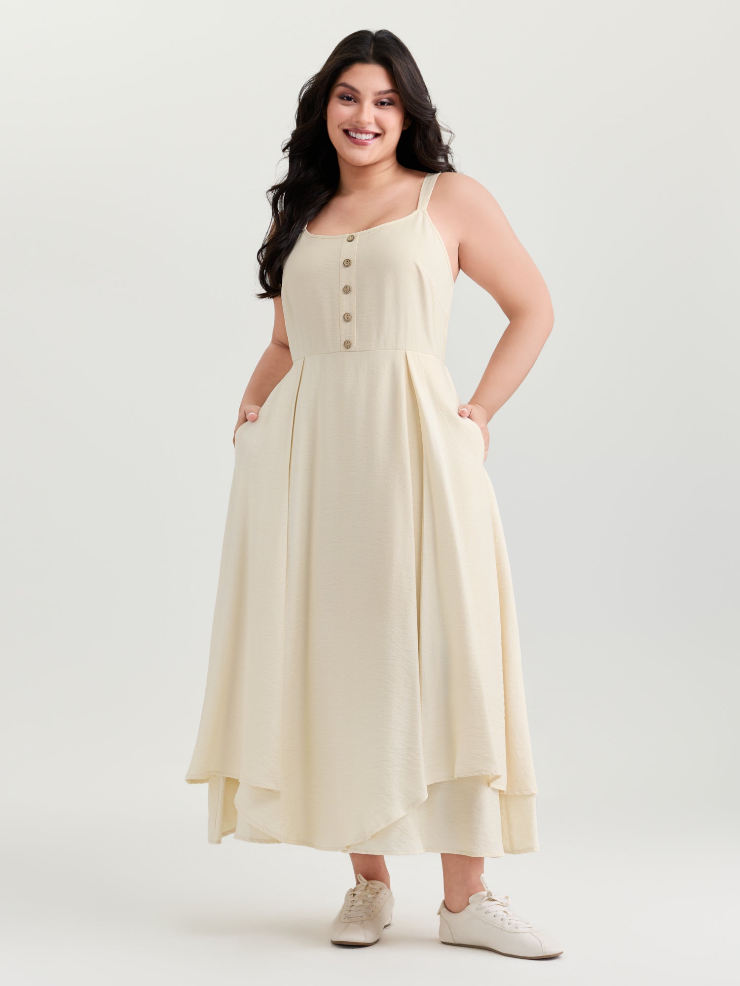 Supersoft High Low Hem Scoop Neckline Maxi Dress