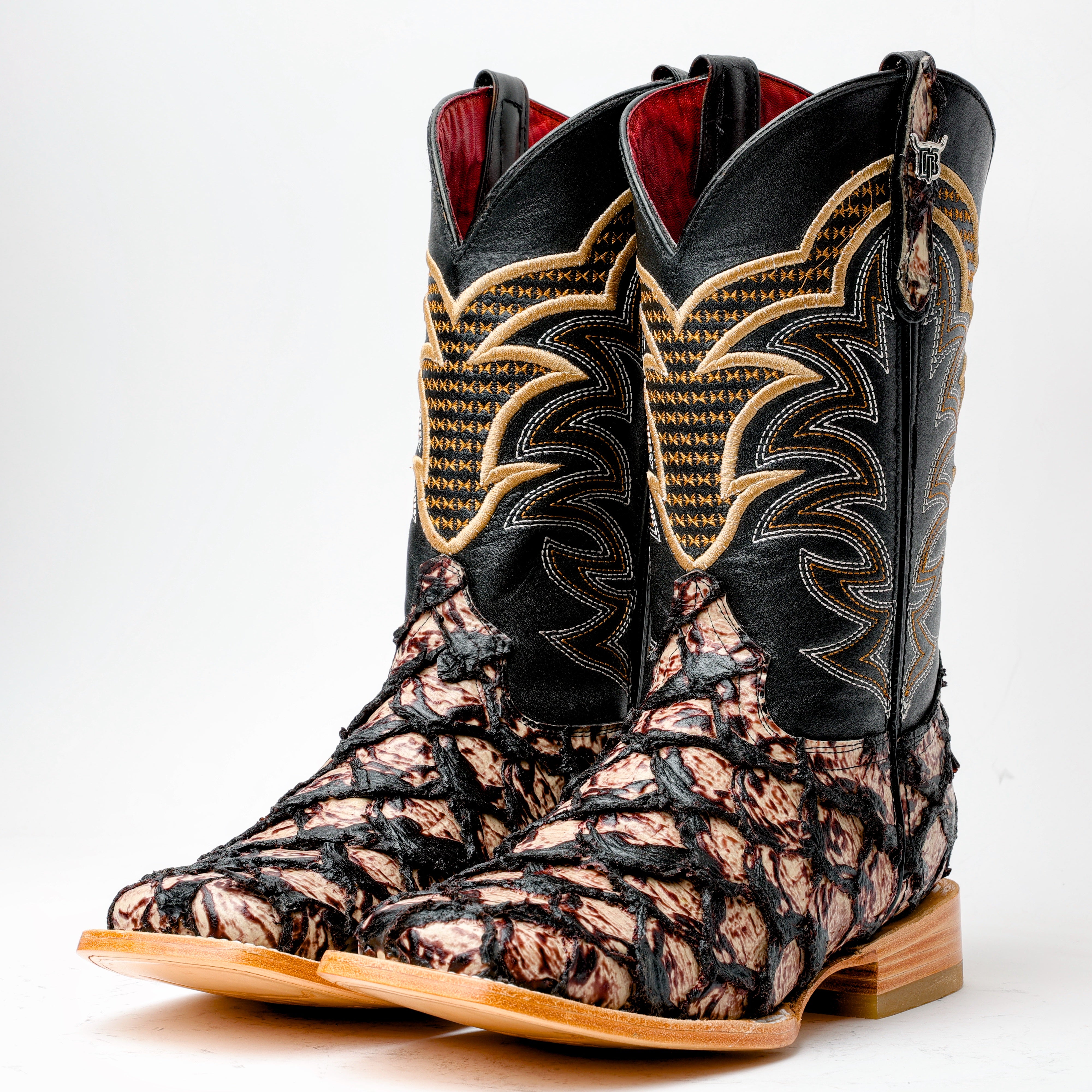 Orix Jumbo Pirarucu Leather Boots - Square Toe