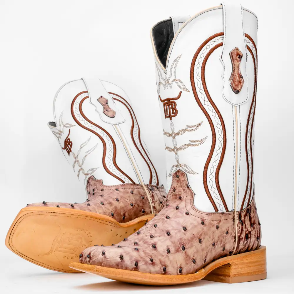 Orix Ostrich Leather Boots - Square Toe