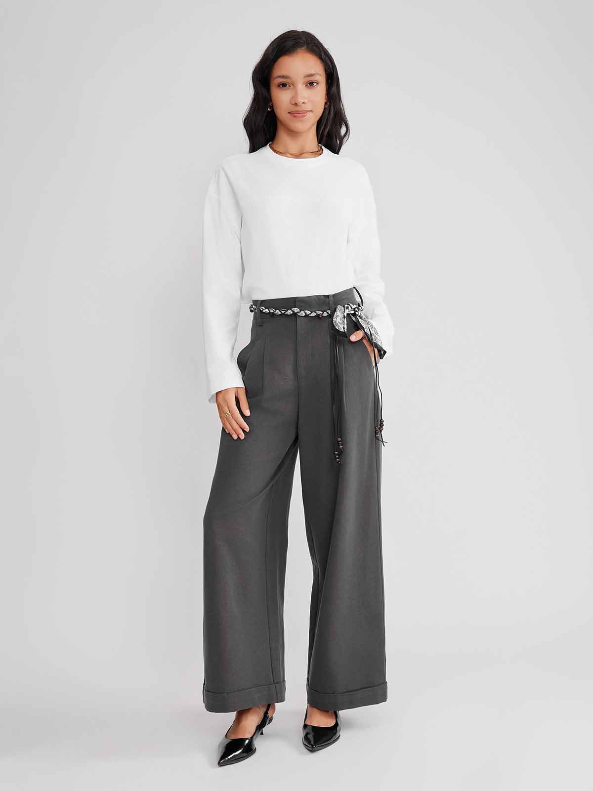 ASOBIO Long-Sleeve 100% Cotton T-Shirt