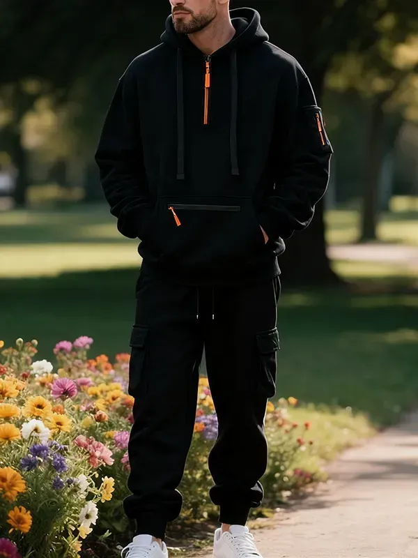 Men's Winter Wool-Lined Casual Suit