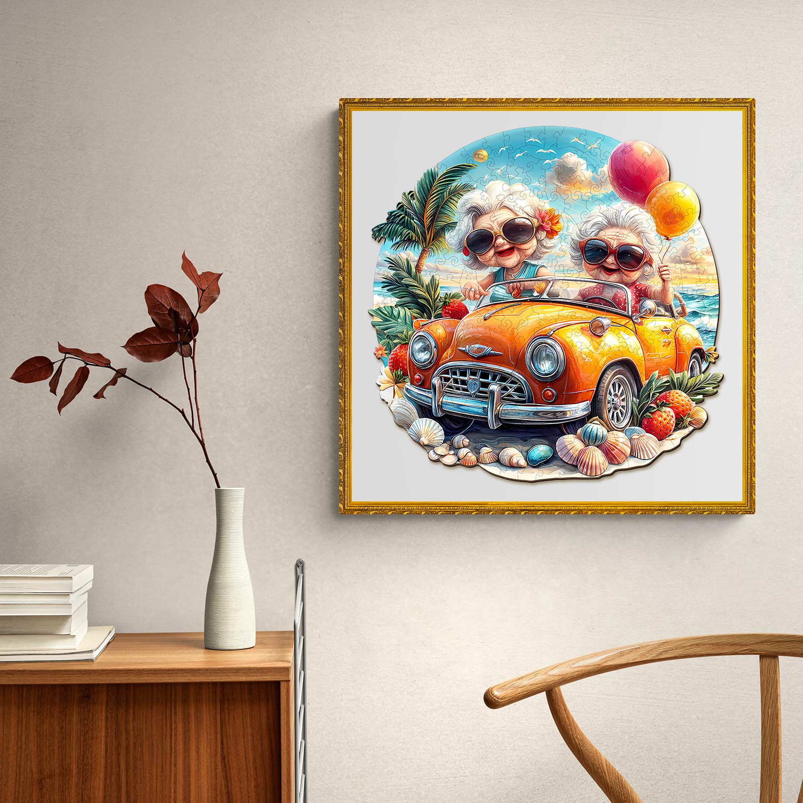 Happy grandma Wooden Jigsaw Puzzle