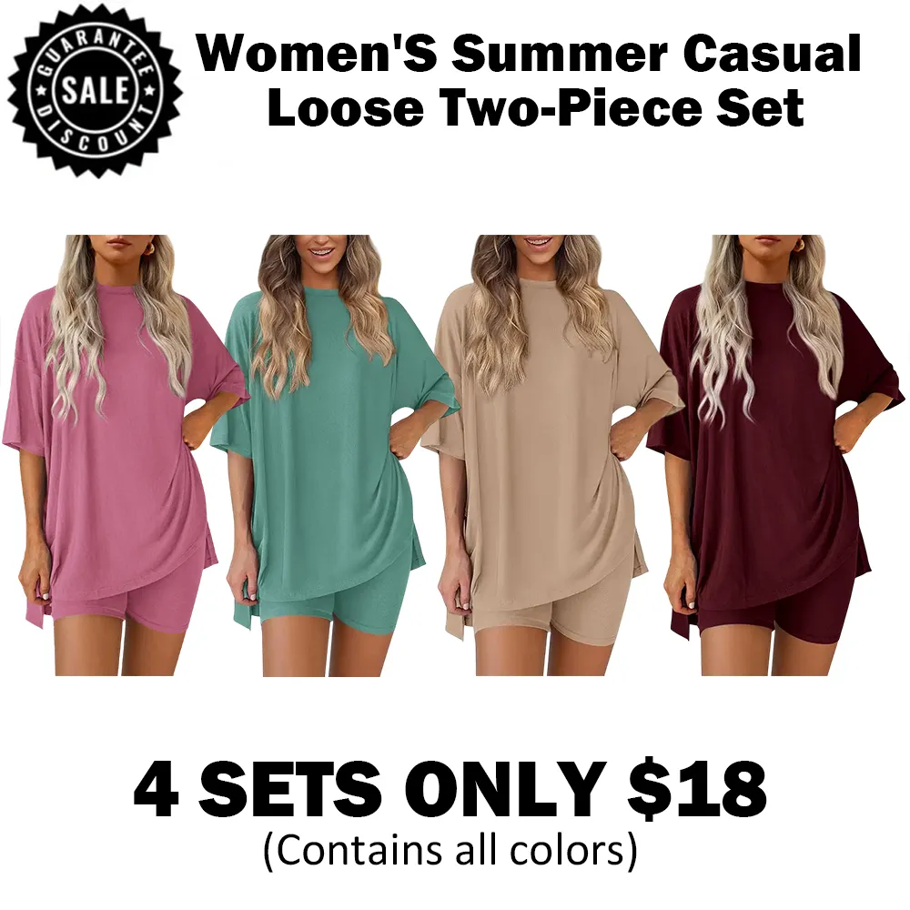 🔥Women's Casual Loose Two-Piece Set (With pocket)🔥8-Pack - All Colors Included, Only $24