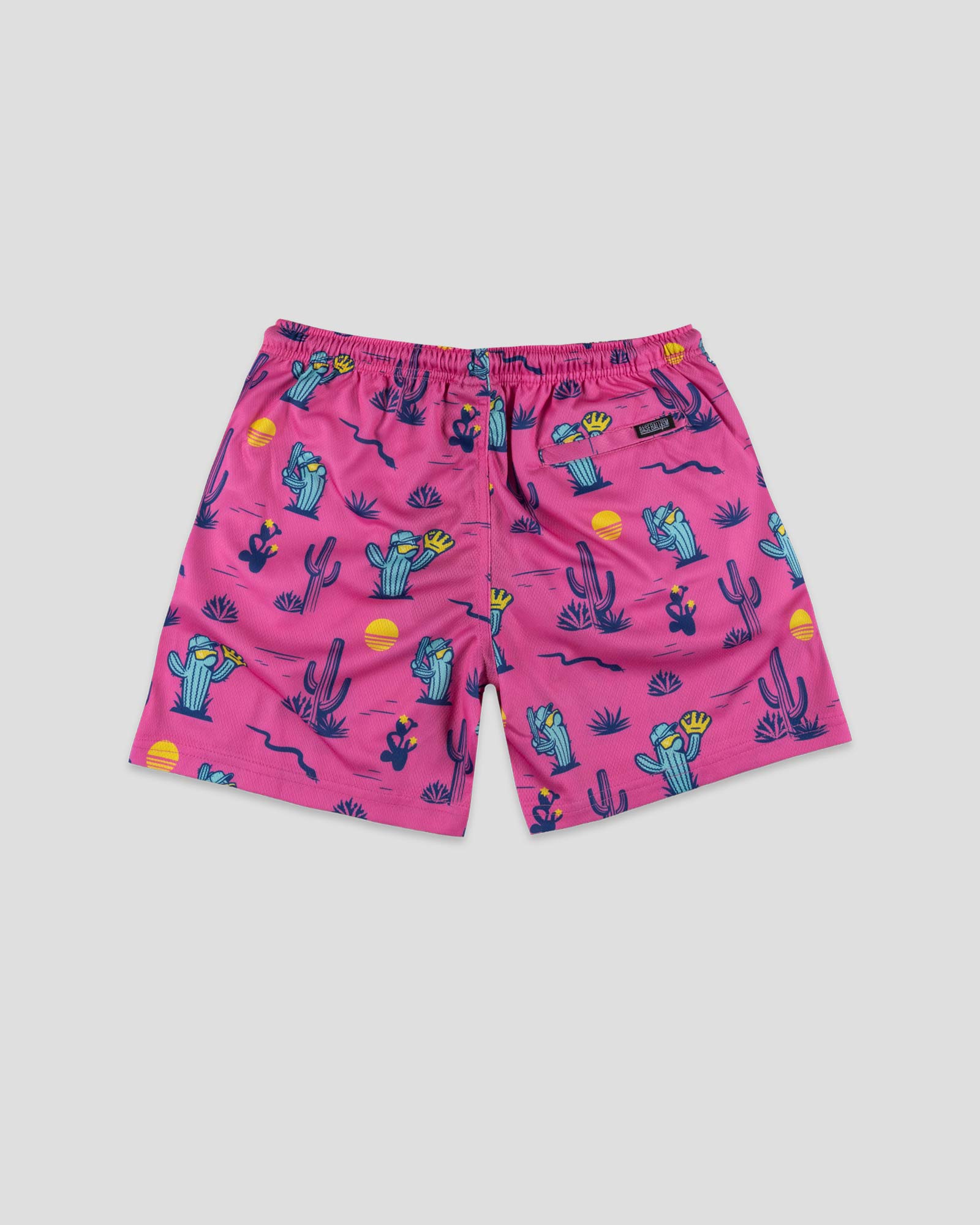 Spring Ball Cactus Diamond Air Mesh Shorts (Pink) - Youth