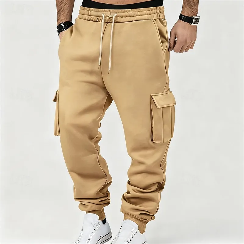 Cargo Two Piece Men's Hoodie Tracksuit Hoodie & Pants Set