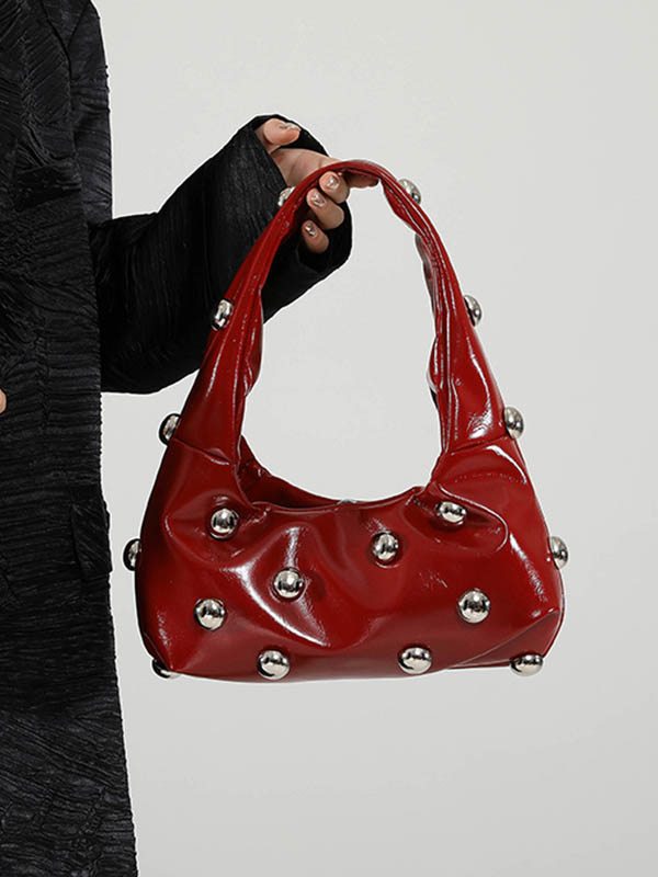 Geometric Rivet Shoulder Bags Handbags