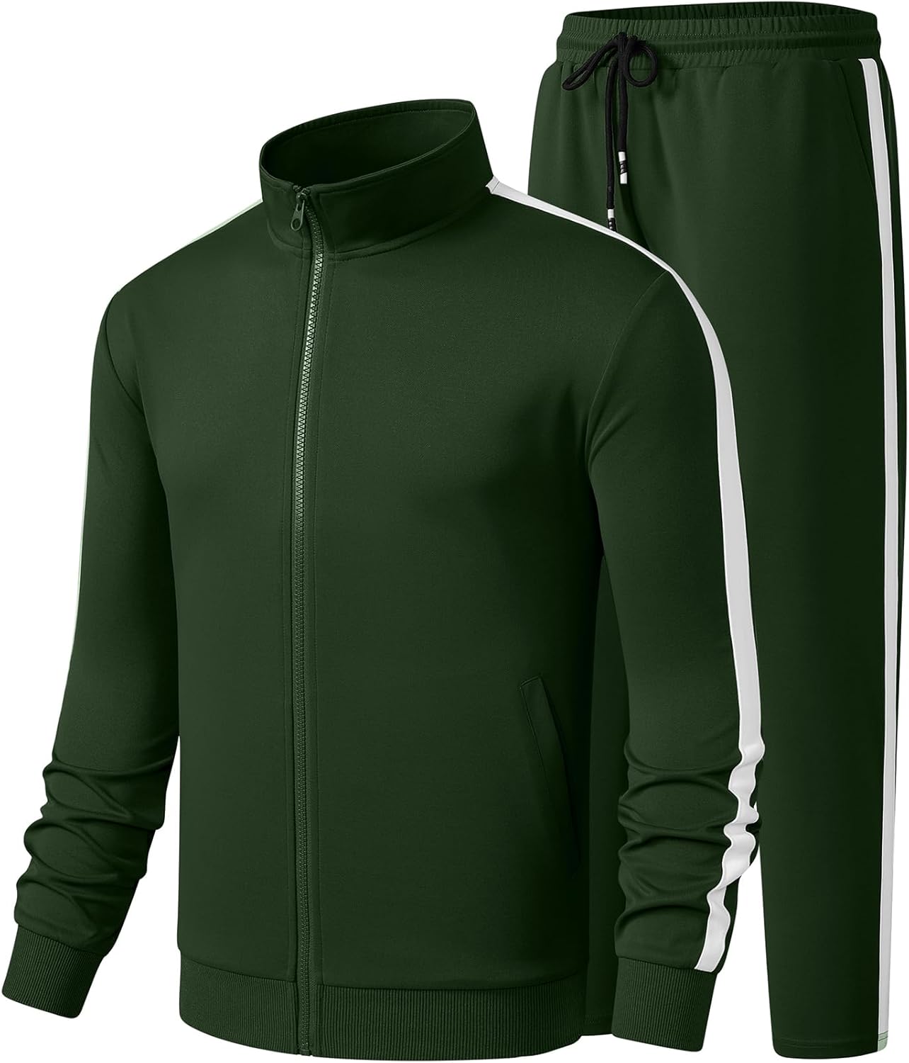 Men's Track Suits Sweatsuits 2 Piece Full Zip Sports Outfits Set Sweatshirt and Joggers Sweatpants