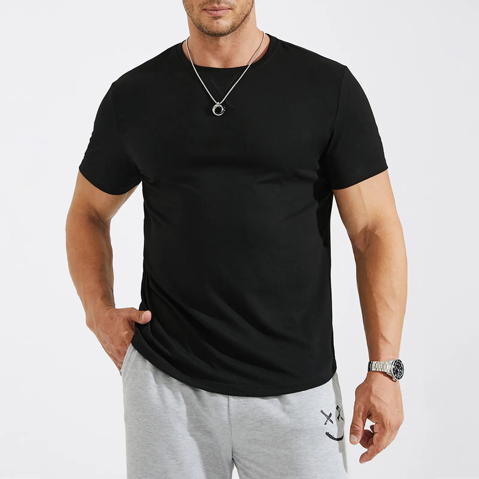 Essential Cotton Crewneck T-Shirt