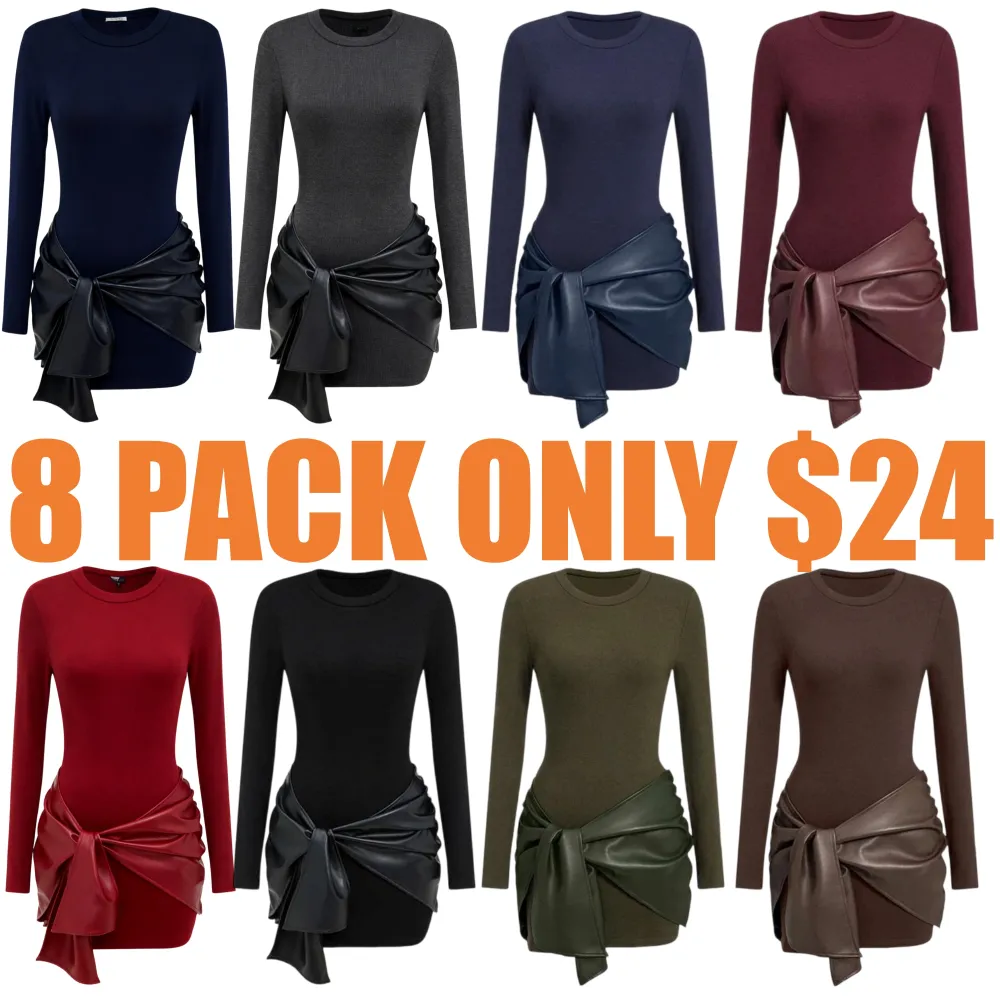 Women's Patchwork Knot Side Dress